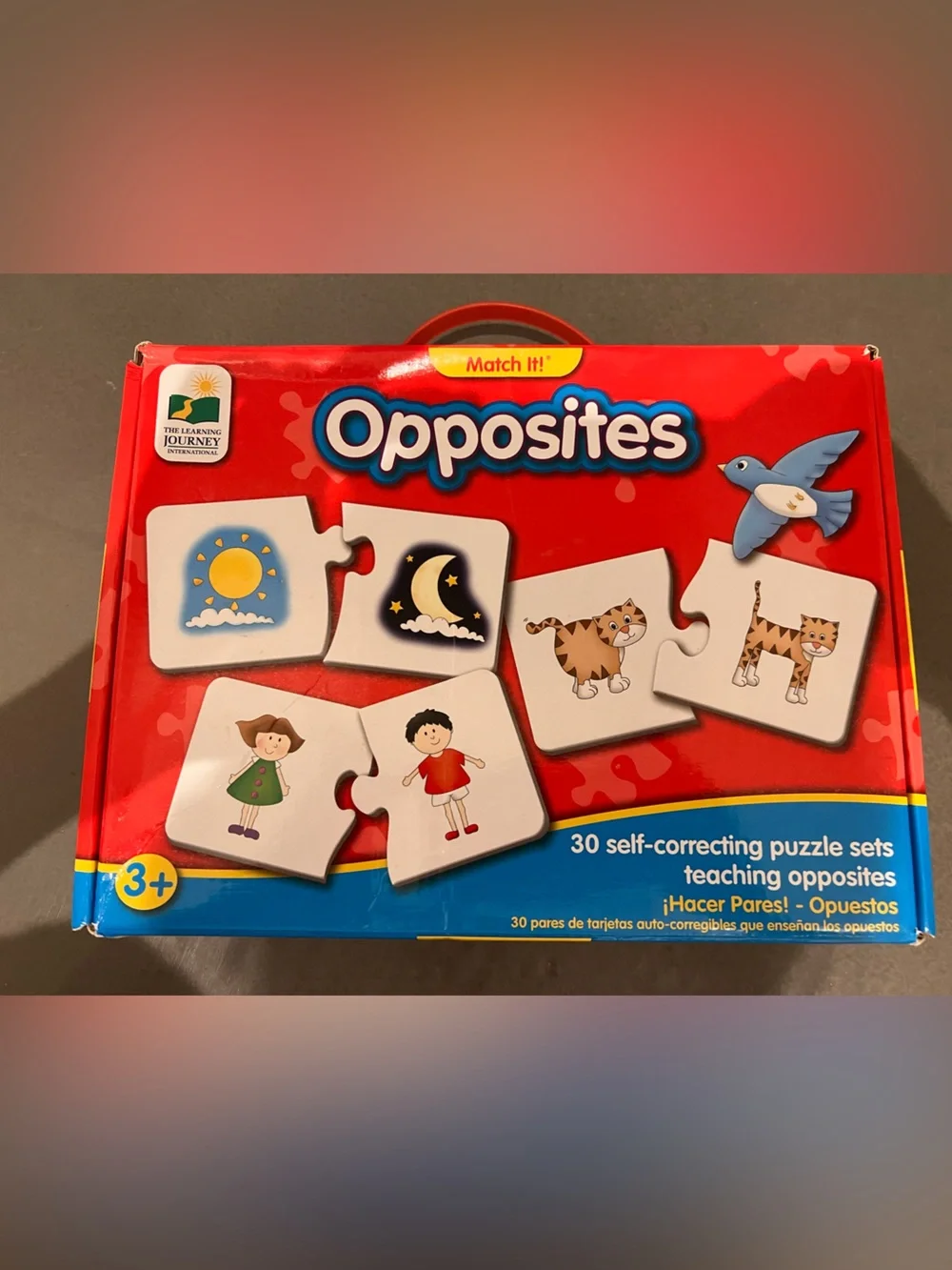 The Learning Journey 30 self correcting piece Opposites Puzzle ages 3+ like new